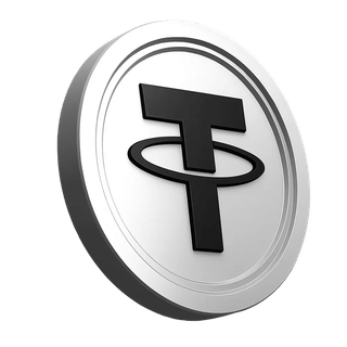 Tether USDT coin icon displayed in the trading community trust section